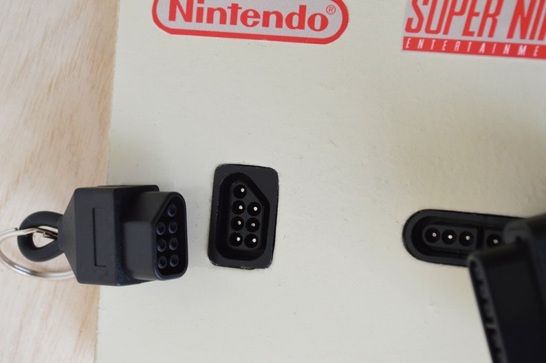 Nintendo Plug Key Chain Holder Organizer NES SNES N64 GameCube Real controller Plugs image 3