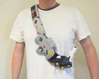 Nintendo Controller Belt or Bandolier - Nes Super Nes N64 GameCube Wii