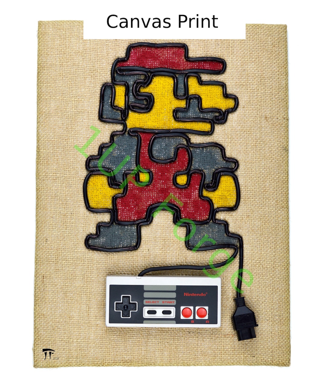 Super Mario Canvas Wall Art - Mario in Color Canvas Art Print ...