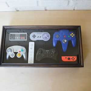 Nintendo Complete Controller History Decor Shadow Box Framed image 3