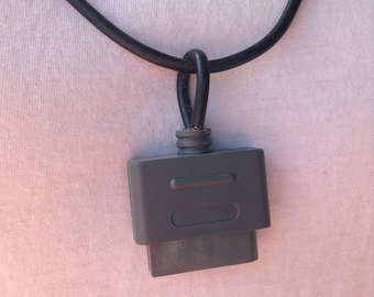 Super Nintendo SNES Pendant Necklace Controller Plug and Cord Upcycled