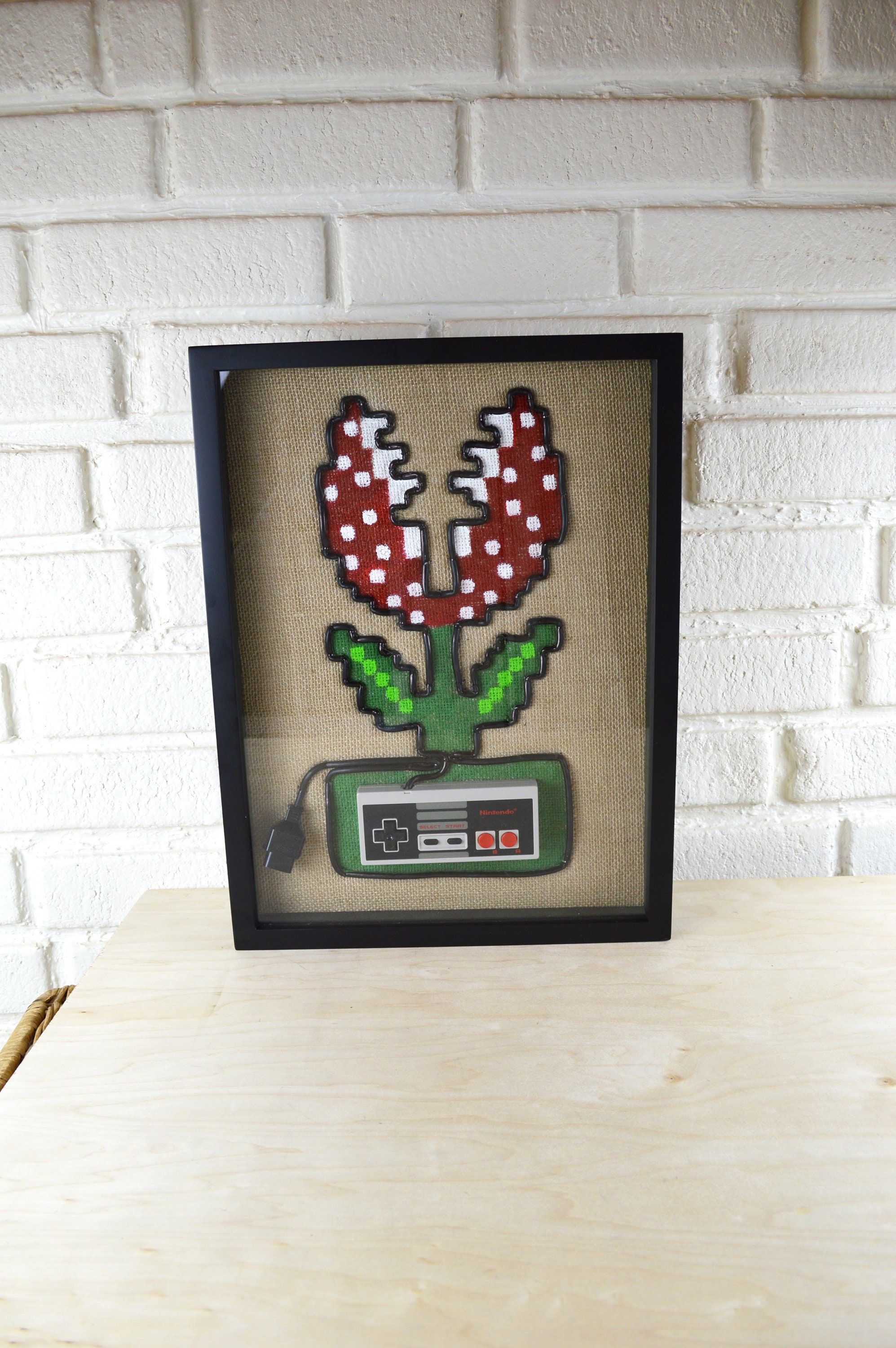 Super Mario Piranha Plant In Color Nintendo Nes Wall Art Etsy