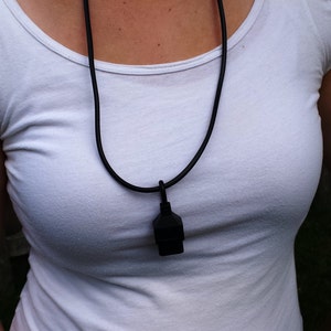 Nintendo NES Pendant Necklace Controller Plug and Cord Upcycled