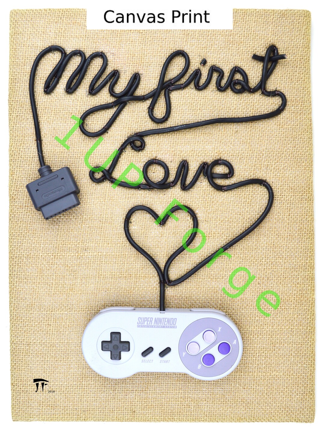 SNES Super Nintendo Canvas Art My First Love Canvas Print Video Game