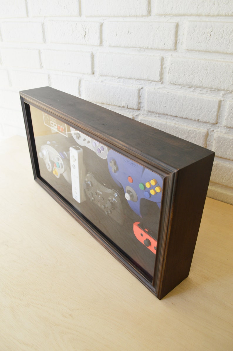 Nintendo Complete Controller History Decor Shadow Box Framed image 2
