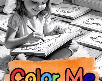 Alphabet Animal Coloring Book: S-Z Printable Learning Activity (PDF Download A4 Size)