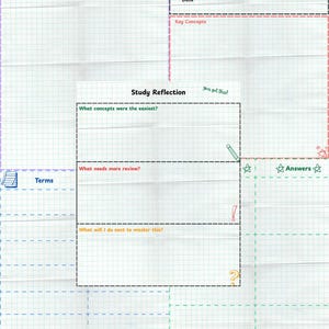 Printable Study Guide PDF | Note-Taking Template with Key Concepts, Vocabulary, Summary & Practice Questions | Instant Download