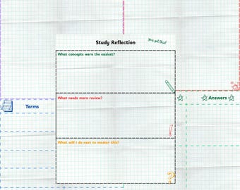 Printable Study Guide PDF | Note-Taking Template with Key Concepts, Vocabulary, Summary & Practice Questions | Instant Download