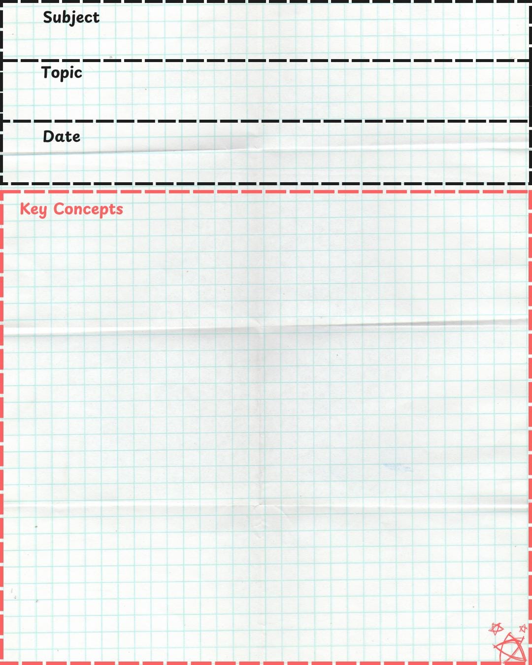 Printable Study Guide PDF | Note-taking Template With Key Concepts ...