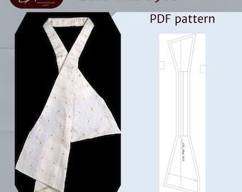 Patrón PDF de corbata de murciélago 1910 A4