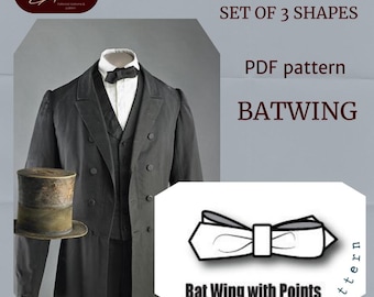 Patrón PDF de pajarita de murciélago