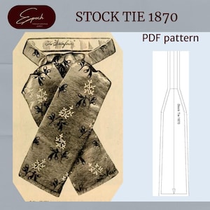 Patrón PDF de corbata de corbatín de 1870