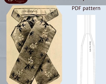 Patrón PDF de corbata de corbatín de 1870