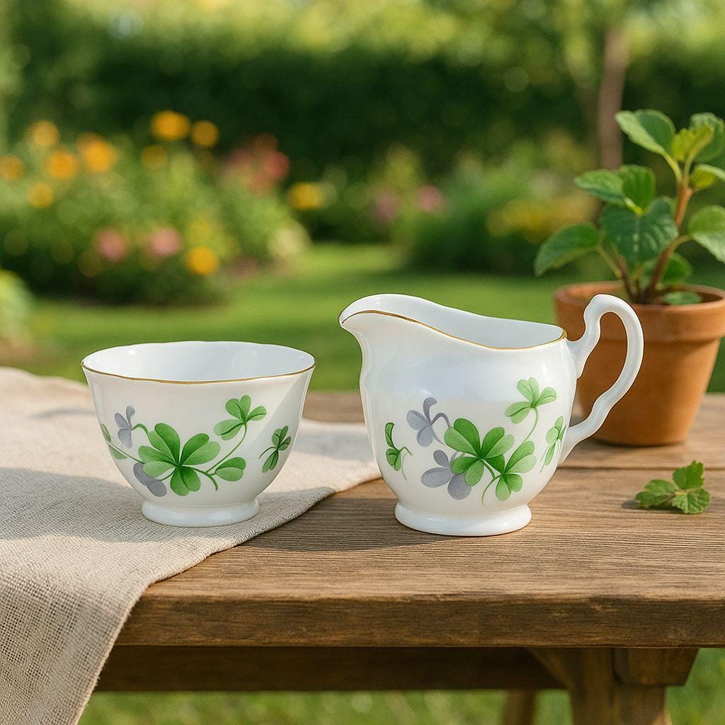 Clover Bone China Tea Set - Etsy