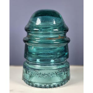 Vintage Hemingray Glass Insulator No. 12 Aqua Blue Green 3 1/2&quot; Made In U.S.A. C