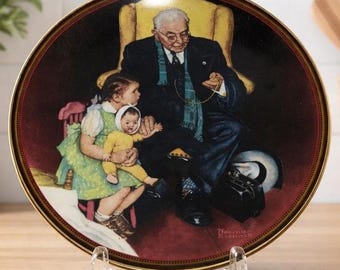 Norman Rockwell Tender Loving Care Knowles Plate 1988 Limited Edition
