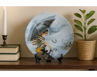 Vintage Donald Zolan Child Umbrella Plate 8.5” Pemberton & Oakes