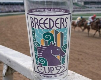 Breeders Cup Glass Belmont Park Libbey Racing Collectible 1995