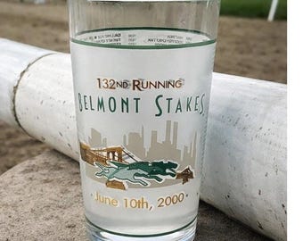 2000 Belmont Stakes Glass 132nd Running Horse Racing Collectible