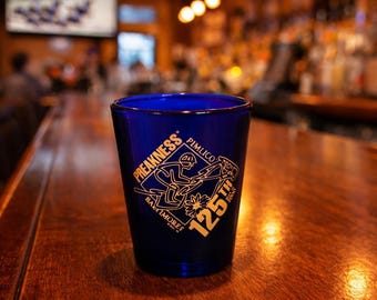 Vintage 2000 Preakness Stakes 125th Pimlico Blue Gold Shot Glass