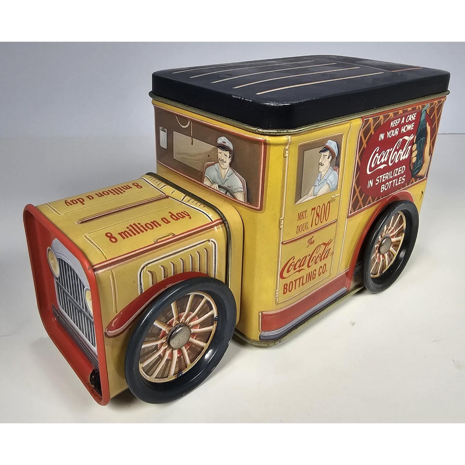 90s Vintage Coca Cola Tin Candy Truck Collectible Storage
