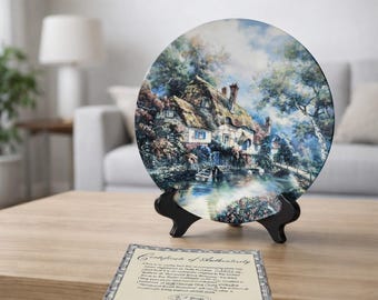 Carl Valente Stonewall Brook Blossoms Plate Poetic Cottages