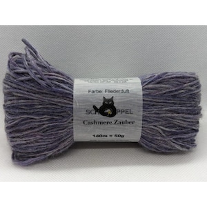 Schoppel Cashmere Zauber Yarn 140m 50g Purple 80 Merino Wool 20 Cashmere