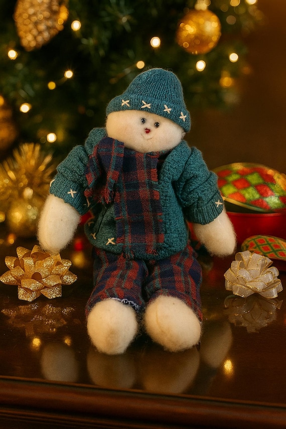 Vintage “crazy Mountain Imports” Snowman Flat 11″ Tall Holiday