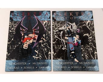 Set di fumetti Marvel di Elektra Root of Evil, numeri 2 e 3, 1995.