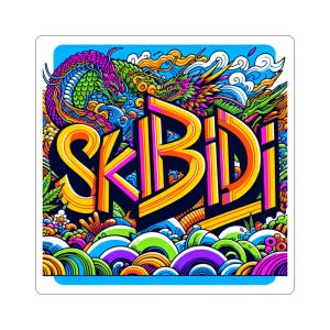 Stickers éclatants Skibidi Kiss-Cut pour décorer des ordinateurs portables, des bouteilles d'eau, des journaux, des cadeaux pour les enfants, des oeuvres d'art colorées
