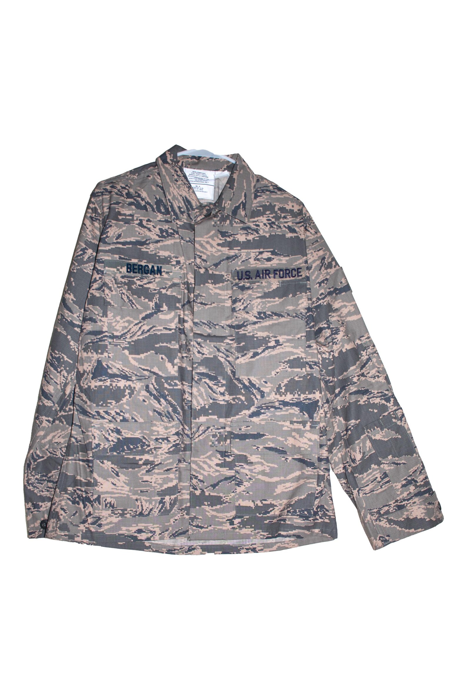 Authentic U.S. Air Force Airman Battle Shirt – Issued Camouflage Size ...
