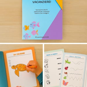 Libro di attività per bambini | Giochi educativi estivi da stampare | Colora, Impara e Gioca - PDF digitale