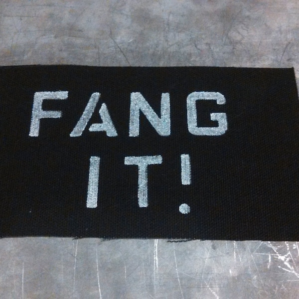 Fang it! patch Mad Max-inspired