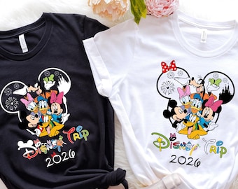 Disney Trip 2026 Shirt,Disney Family Matching Shirt,Family Trip 2026 Shirt,Disney Couple Shirt,Disney Custom Minnie&Mickey Shirt,Disney Trip