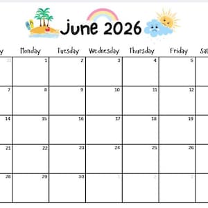 Sommer 2026 Monatskalender Bündel | Juni, Juli, August (Digital Download)