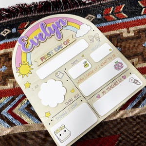 Pizarra personalizada para el primer día de clases, accesorio fotográfico para el primer día de clases, letrero de borrado en seco para el primer día de clases, personalizado y reutilizable, ideal para el regreso a clases.