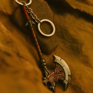 Frostmorne Ashbrnger Kuiersaila Sword Keychains | Mini Anime Metal Pendants | Lch King Lion Head Model | Epic Gift for Him or Fan Keyring