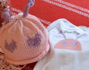 Baby Love Bug Hat and Onsie