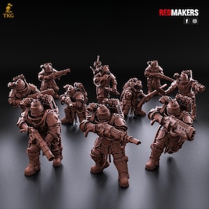 Solar Guard - Infantry Squad by Red Makers | 3D printed Tabletop Miniatures