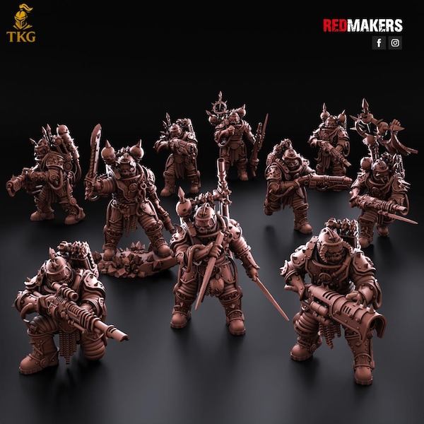 Renegade Solar Guard Squad by RedMakers | 3D Printed Tabletop Miniatures