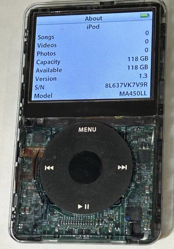 Bluetooth Modded Apple Ipod Classic 5th Green Slime U2 Back