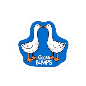 Goose Bumps Duck Kiss-Cut Stickers | Quirky Animal Decor, Fun Gift for Kids, Laptop and Phone Accessories, Cute Wall Art