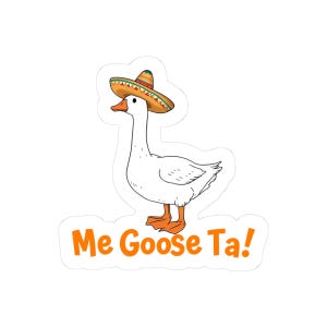 Playful Goose Stickers - Fun Décor for Laptops, Water Bottles, and Journals, Gifts for Animal Lovers, Quirky Party Decor