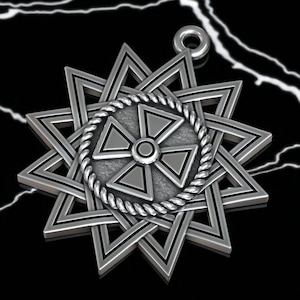 Erzgamma Lucky Star Pendant: Handmade Sacred Talisman Necklace