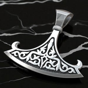 Handmade Perun Axe Pendant: Slavic Viking Amulet Necklace
