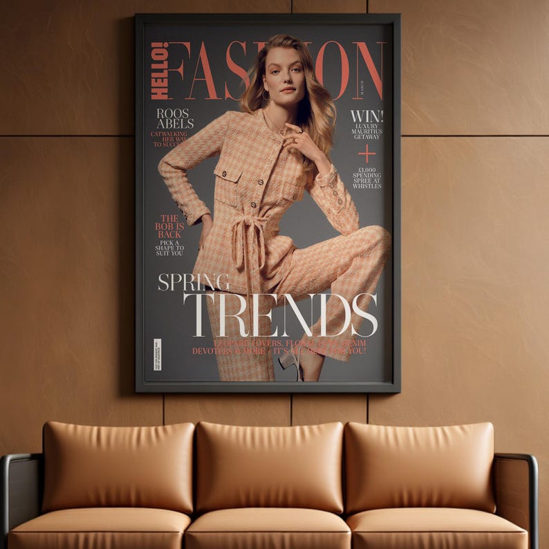Iconic Magazine Iconic FASHION Magazine Cover Poster - High-end Glamour Art Print ...