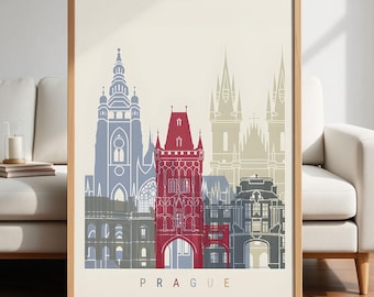 Prague Vintage Sketch – Minimalist Wall Art