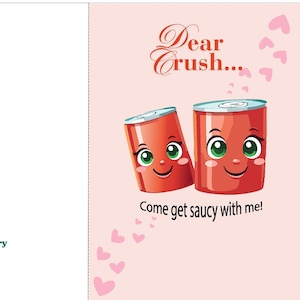 Hand-Illustrated Valentine&#39;s Card For Crush (Downloadable)