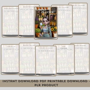 Printable Garden Planner: Layout, Schedule & Monthly Tracker (Digital Download)