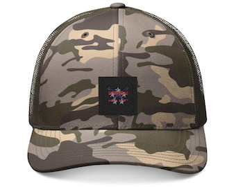 Goodday2die15 Patch camo Trucker Hat | Embroidered Velcro Patch